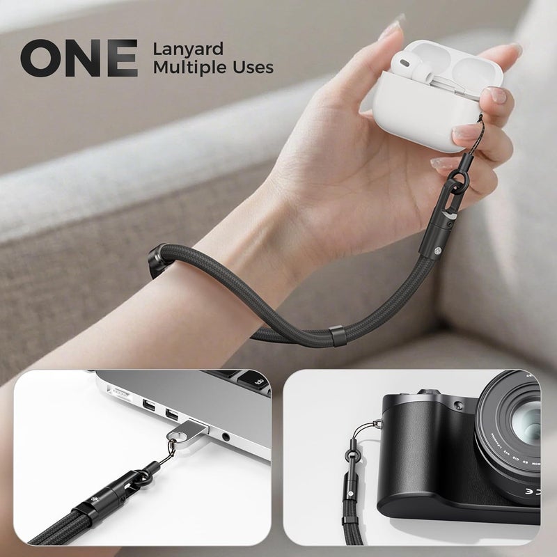 SURDOCA 3-In-1 Phone Lanyard for Crossbody, Neck & Wrist, Adjustable Anti Theft Phone Strap with Tether Tab & Loop Strap - Universal for Most Smartphones, Camera, Key - Travel Essentials - Image 5